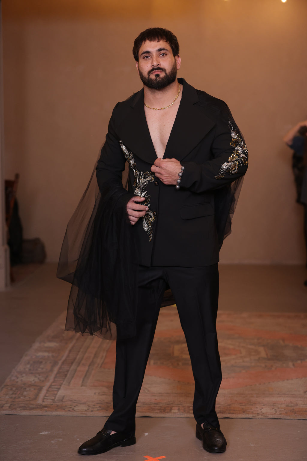 The Regent Noir Cape Blazer