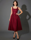 Crimson Heritage Midi Dress